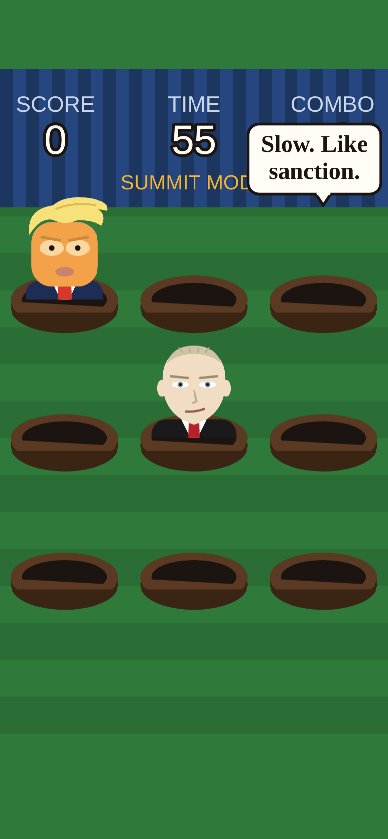 Whack-a-President sur un téléphone